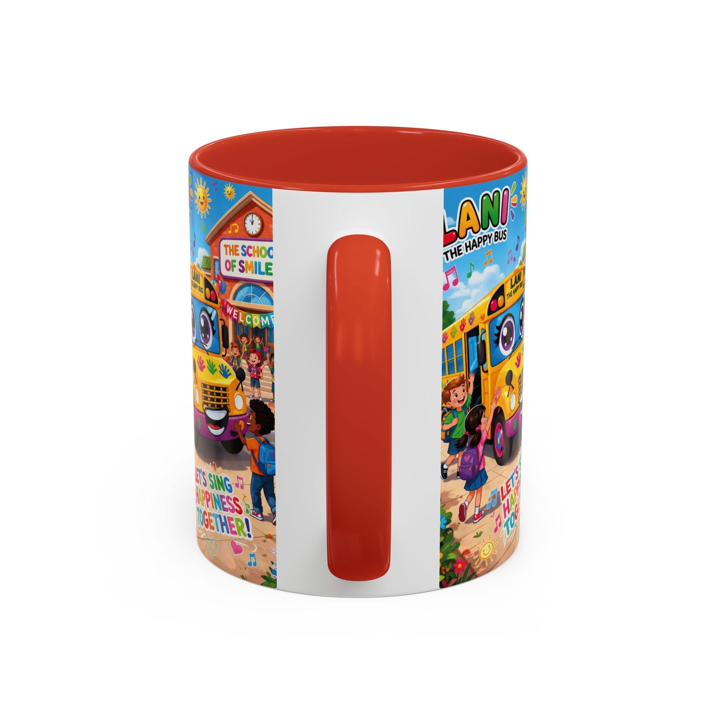 Lani™ Accent Coffee Mug (11oz & 15oz) – "Let's Sing Happiness Together!" Graphic