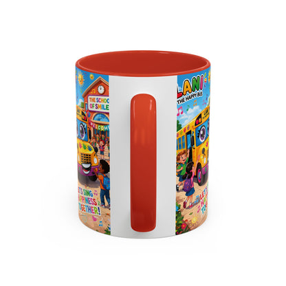 Lani™ Accent Coffee Mug (11oz & 15oz) – "Let's Sing Happiness Together!" Graphic