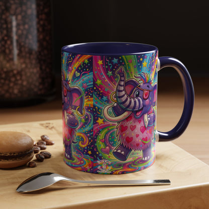 Piklez™ 11oz, 15oz Accent Coffee Mug – "Born to Celebrate!" Graphic | Smile Universe Collection