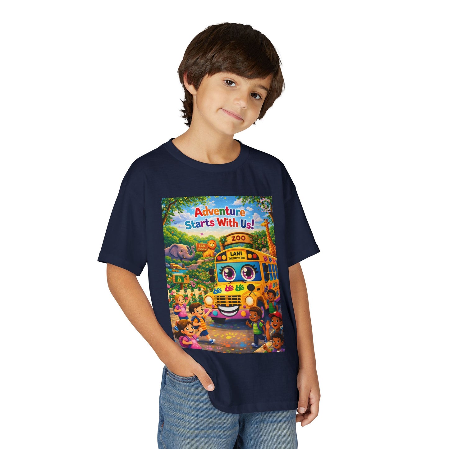 Lani™ Youth DryBlend® T-Shirt – "Adventure Starts With Us!" Graphic