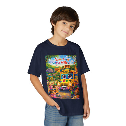 Lani™ Youth DryBlend® T-Shirt – "Adventure Starts With Us!" Graphic