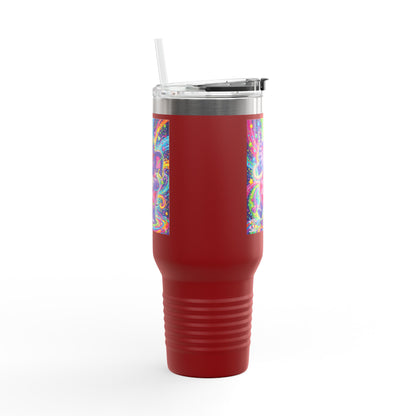 Piklez™ 40oz Insulated Travel Mug – "Born to Celebrate!" Graphic | Smile Universe Collection
