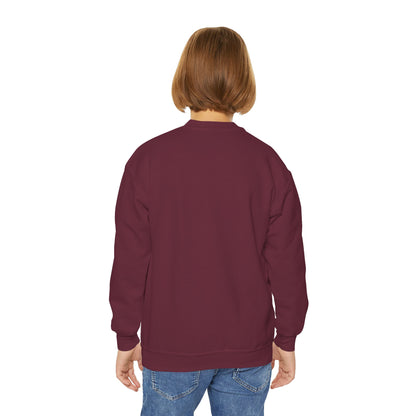 TuBz™ "Being Smart Iz Kool" Youth Crewneck Sweatshirt – Character Dress-Up Graphic Sweatshirt | Smile Universe TuBz4Kidz Collection