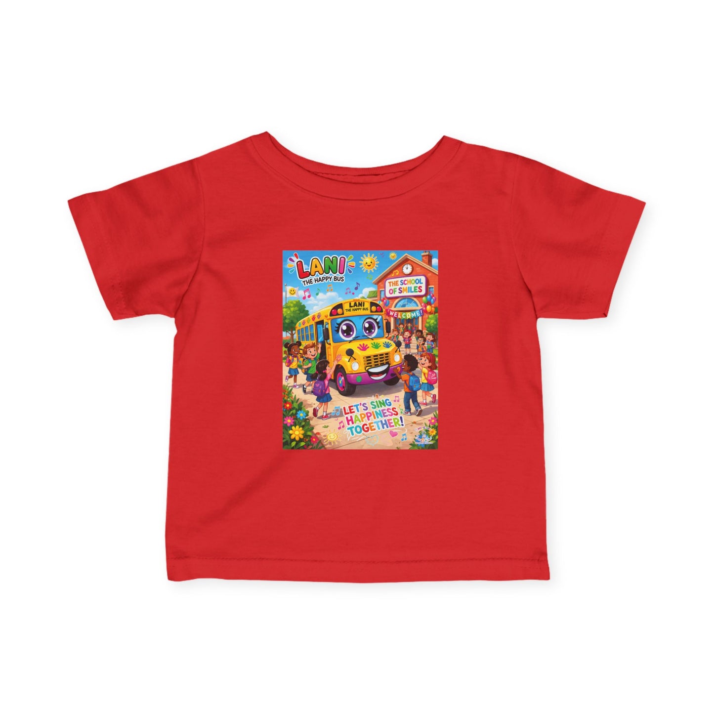 Lani™ Infant Fine Jersey Tee – "Let's Sing Happiness Together!" Graphic