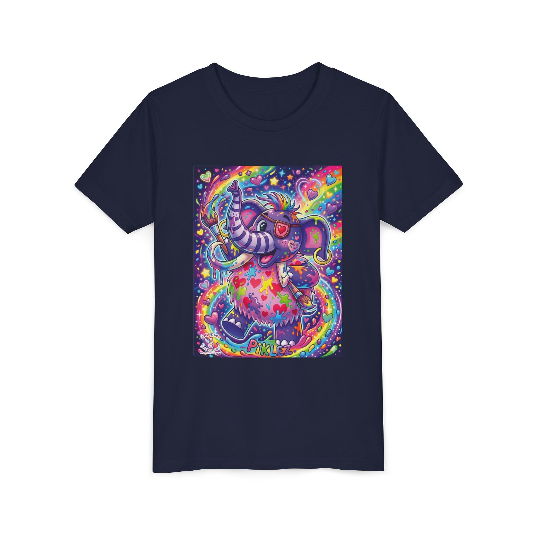 Piklez™ Youth Short Sleeve Tee – "Magic Paint!" Graphic Shirt | Smile Universe Collection