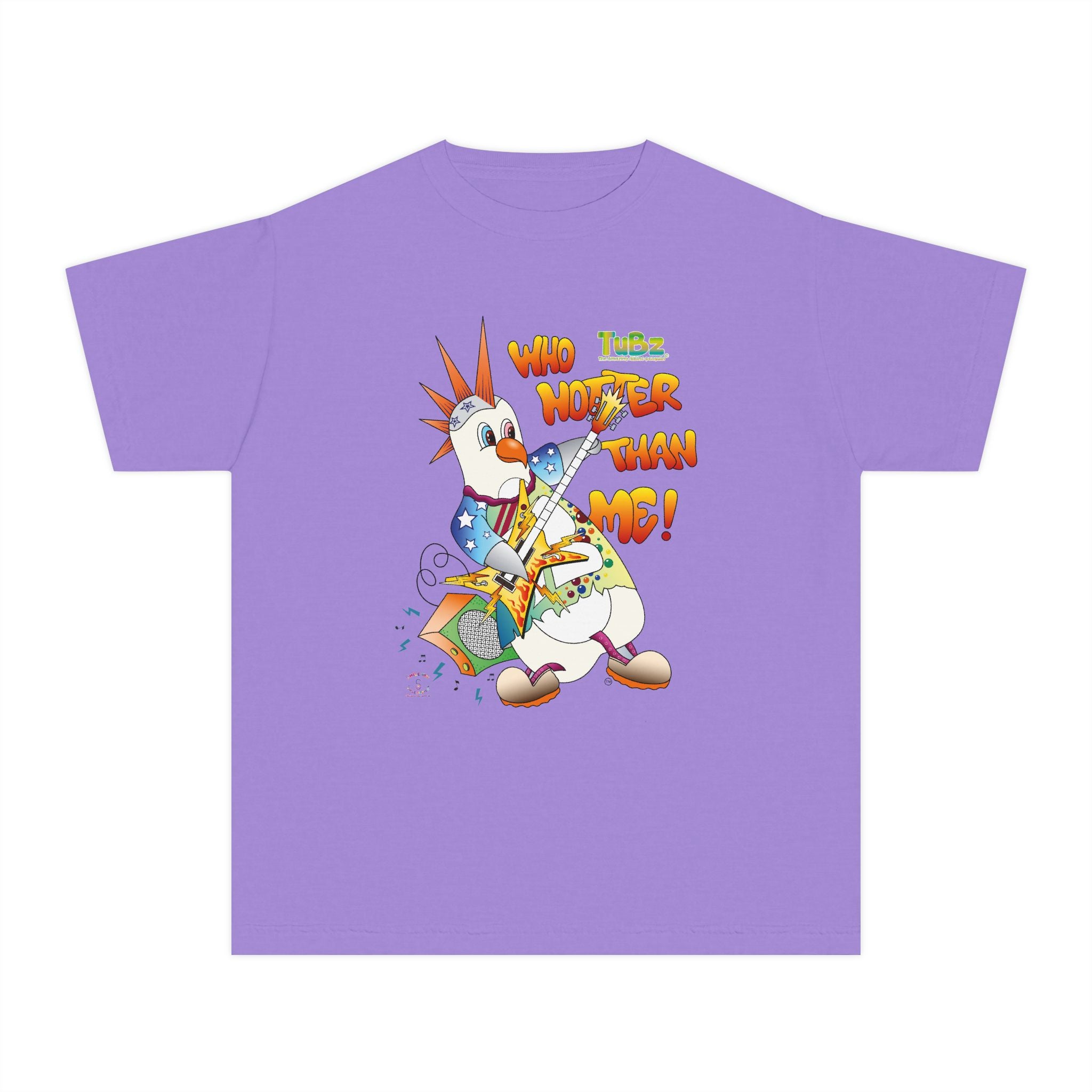 TuBz™ Rockstar Kids T-Shirt - "Who Hotter Than Me!" Graphic Tee | Smile Universe TuBz4Kidz Collection