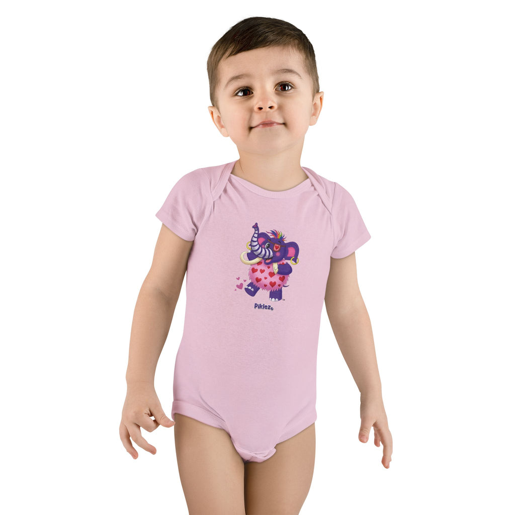 Piklez™ Baby Short Sleeve Onesie® – "Full of Love!" Graphic | Smile Universe Collection