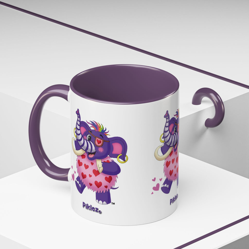 Piklez™ Accent Coffee Mug (11oz & 15oz) – "Full of Love!" Graphic | Smile Universe Collection