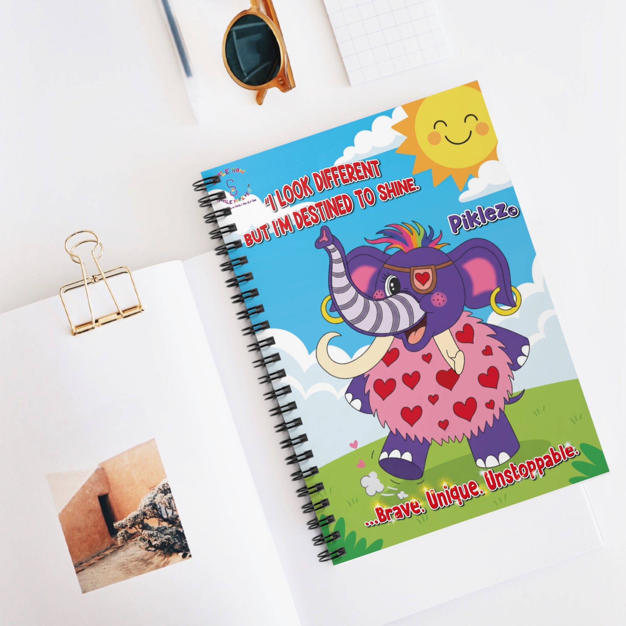 Piklez™ Notebook – “Destined to Shine” Cute Journal | Smile Universe Collection