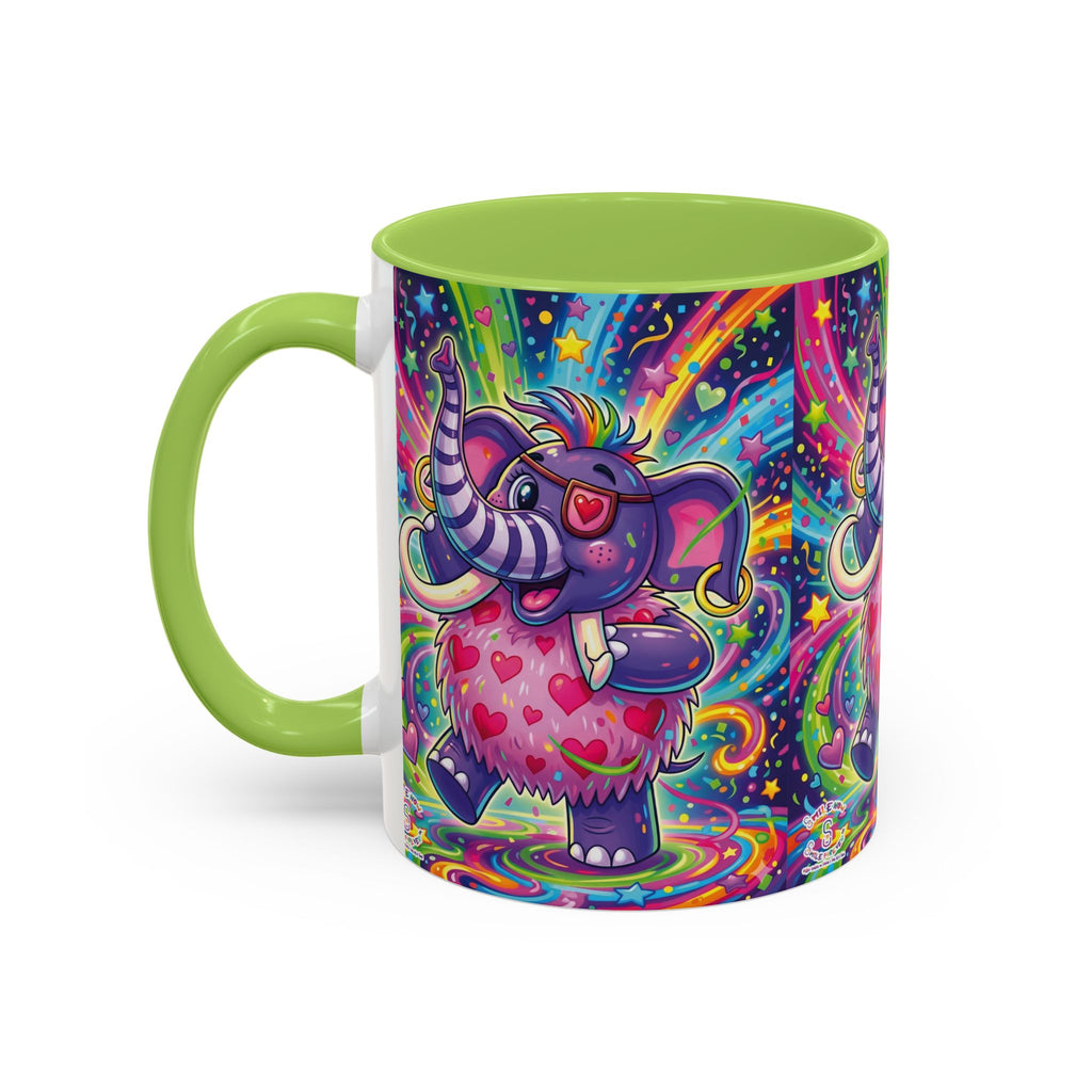 Piklez™ 11oz, 15oz Accent Coffee Mug – "Born to Celebrate!" Graphic | Smile Universe Collection