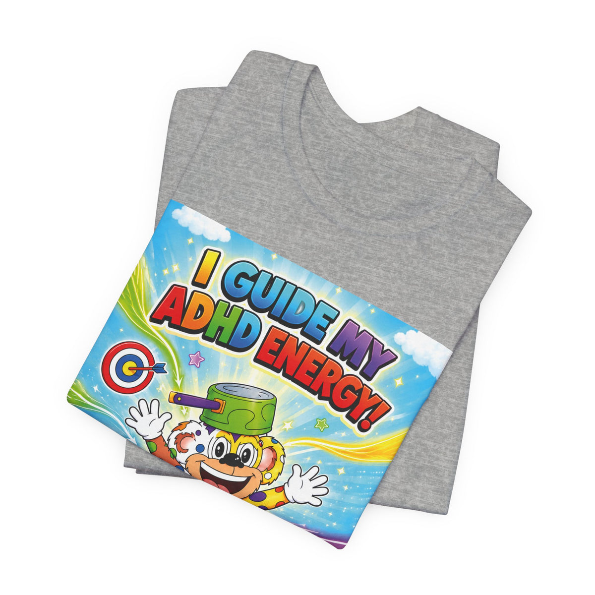 Potz™ Unisex Jersey Short Sleeve Tee – "I Guide My ADHD Energy!" Graphic Tee | Smile Universe Collection