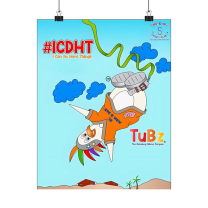 TuBz™ "I Can Do Hard Things" Kids Poster - Motivational Classroom Wall Art
