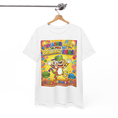 Potz™ Unisex Heavy Cotton™ Tee – "My ADHD Brain is Full of Brilliant Ideas!" Graphic Tee | Smile Universe Collection