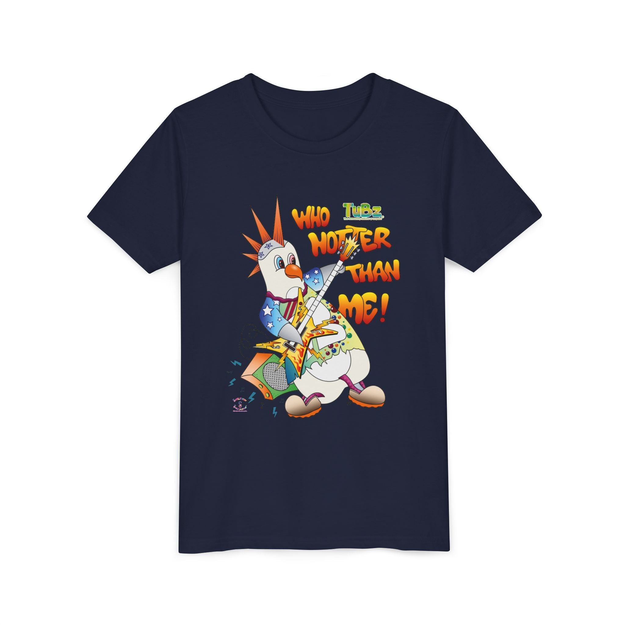 TuBz™ Rockstar Kids T-Shirt - "Who Hotter Than Me!" Graphic Tee | Smile Universe TuBz4Kidz Collection