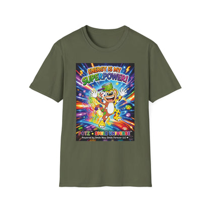 Potz™ Unisex Softstyle T-Shirt – "Energy is My Superpower!" Graphic Tee | Smile Universe Collection