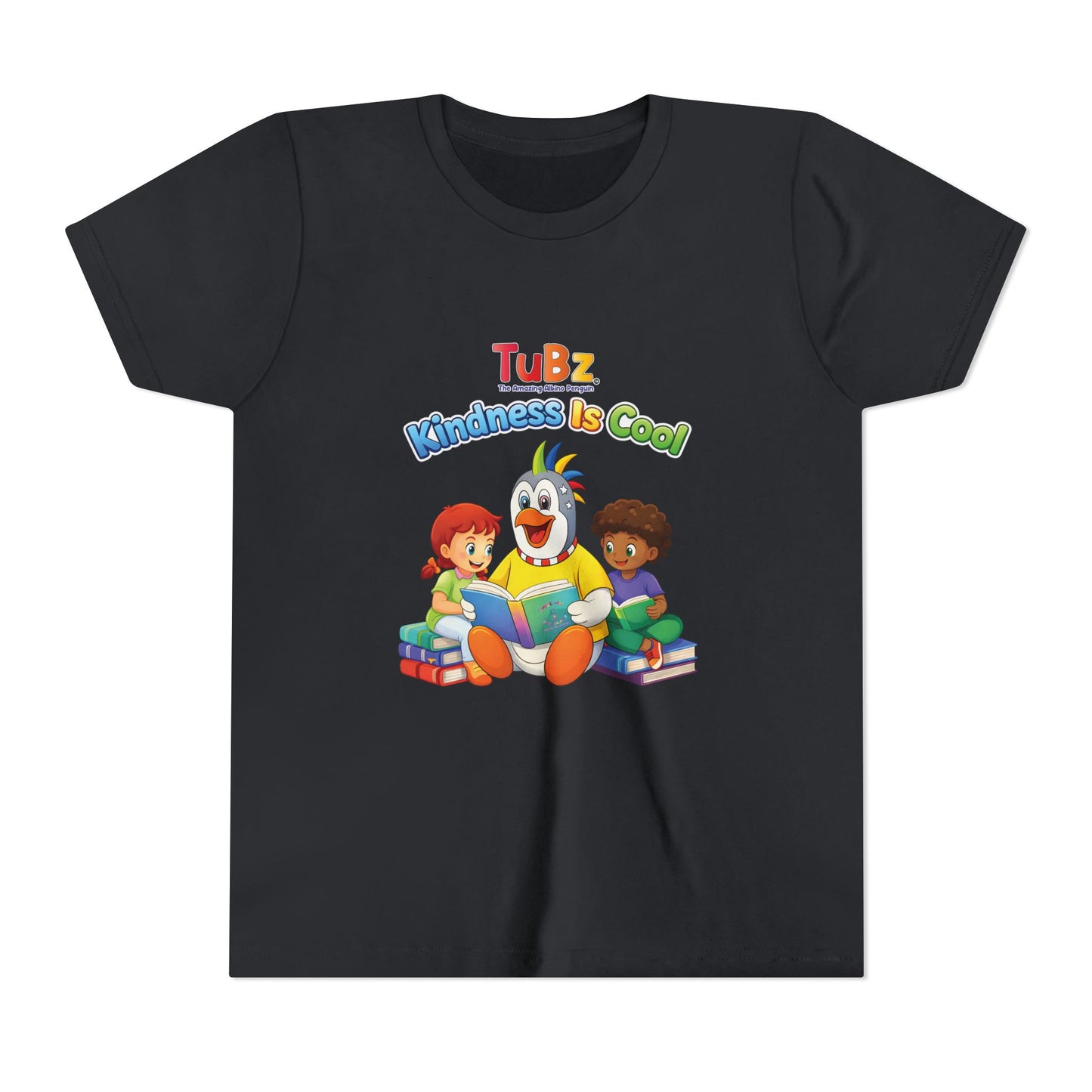 TuBz™ "Kindness Is Cool" Kids T-Shirt - Positive Message Graphic Tee | Smile Universe TuBz4Kidz