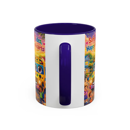 Lani™ Colorful Mug (11oz & 15oz) – "Safe Rides, Happy Hearts" Graphic