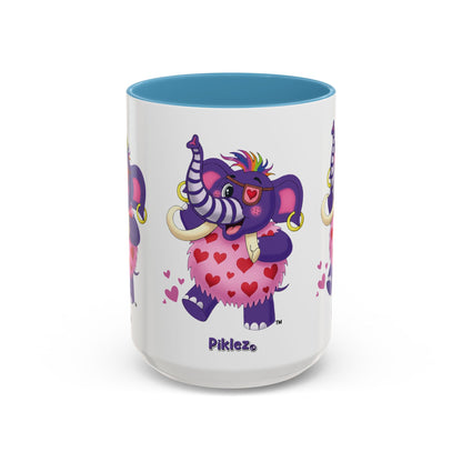 Piklez™ Accent Coffee Mug (11oz & 15oz) – "Full of Love!" Graphic | Smile Universe Collection