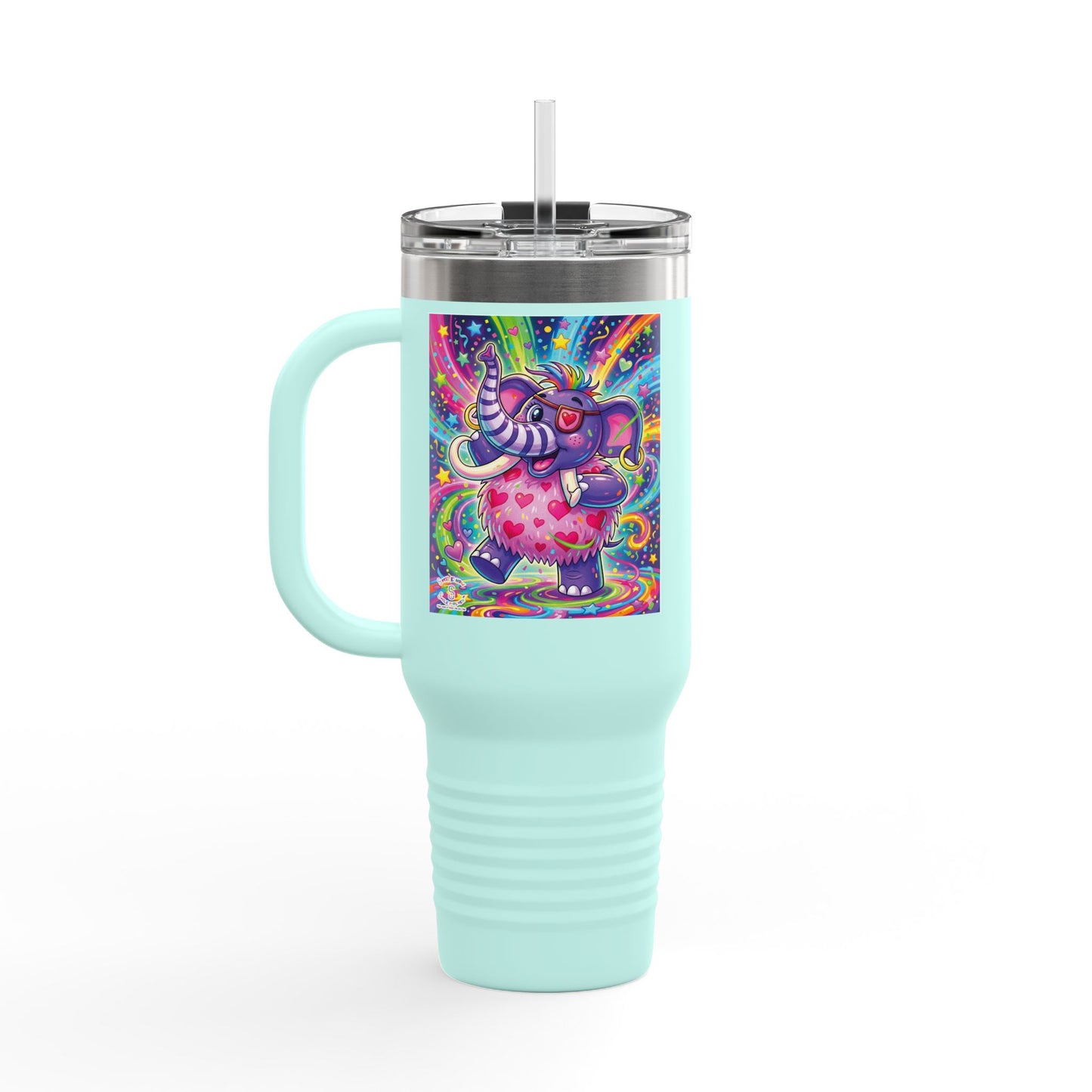 Piklez™ 40oz Insulated Travel Mug – "Born to Celebrate!" Graphic | Smile Universe Collection