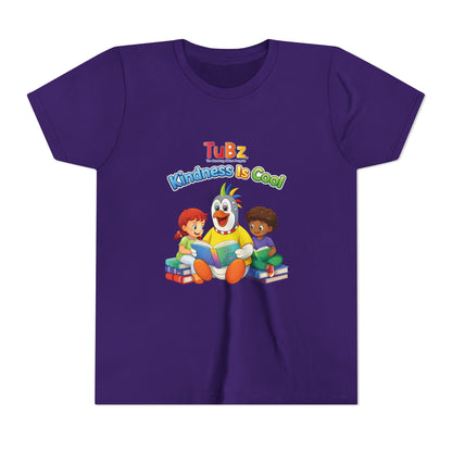 TuBz™ "Kindness Is Cool" Kids T-Shirt - Positive Message Graphic Tee | Smile Universe TuBz4Kidz