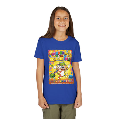 Potz™ Youth Short Sleeve Tee – "My ADHD Brain is Full of Brilliant Ideas!" Graphic Tee | Smile Universe Collection