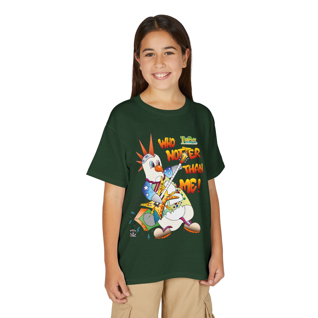 TuBz™ Rockstar Kids T-Shirt - "Who Hotter Than Me!" Graphic Tee | Smile Universe TuBz4Kidz Collection