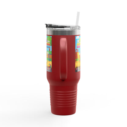 Potz™ Insulated Travel Mug 40oz – "My ADHD Means Always Dreaming, Highly Determined" Graphic Tumbler | Smile Universe Collection