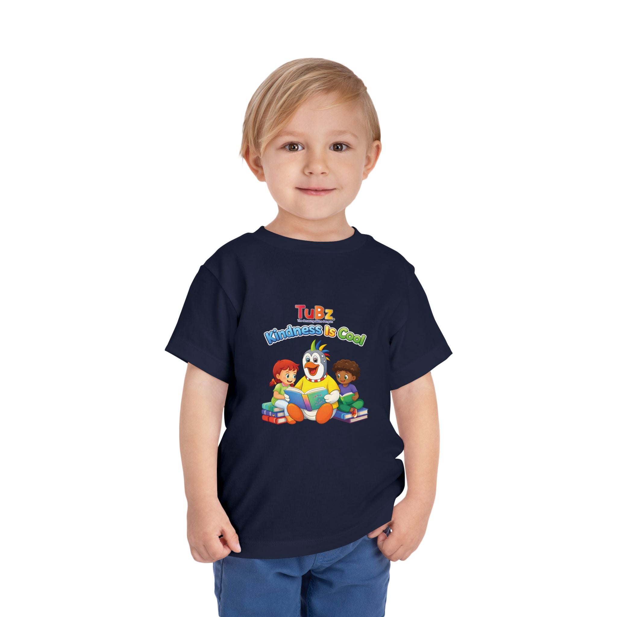 TuBz™ "Kindness Is Cool" Kids T-Shirt - Positive Message Graphic Tee | Smile Universe TuBz4Kidz