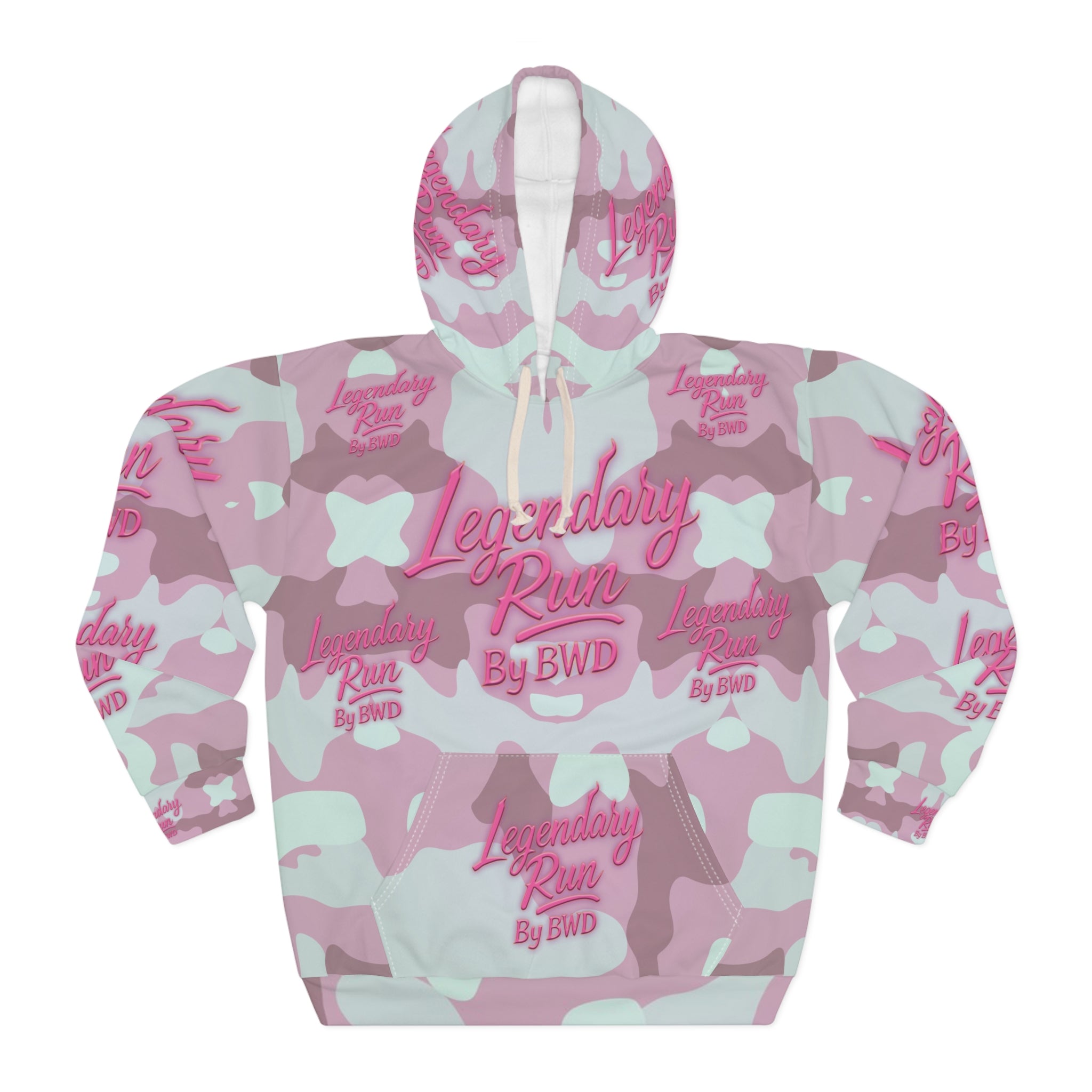 Legendary Run All-Over Print Hoodie — Pullover