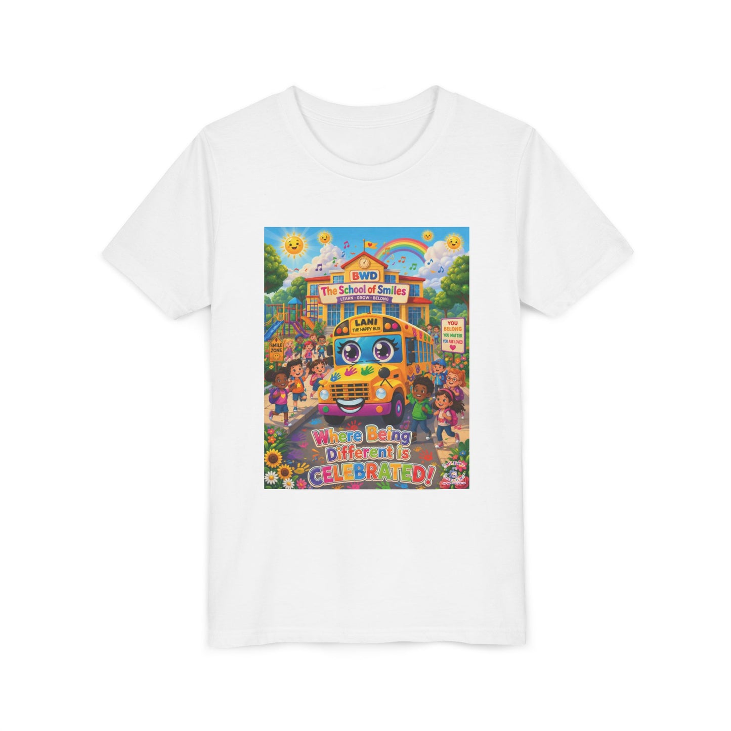 Lani™ Youth Short Sleeve Tee – "Where Being Different is CELEBRATED!" Graphic Shirt