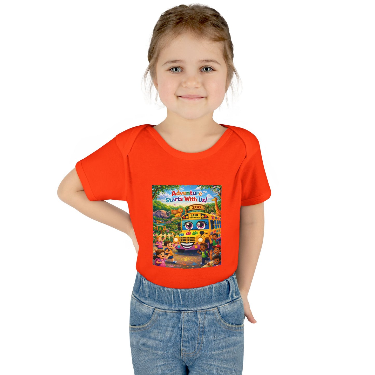 Lani™ Infant Baby Rib Bodysuit – "Adventure Starts With Us!" Graphic