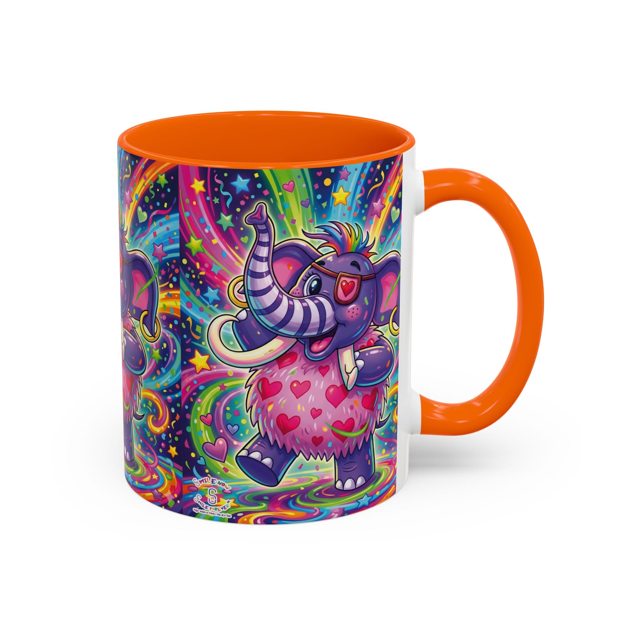 Piklez™ 11oz, 15oz Accent Coffee Mug – "Born to Celebrate!" Graphic | Smile Universe Collection