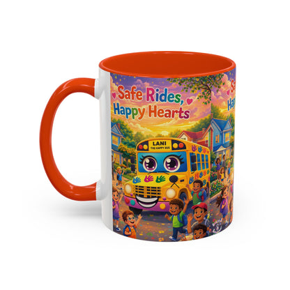 Lani™ Colorful Mug (11oz & 15oz) – "Safe Rides, Happy Hearts" Graphic