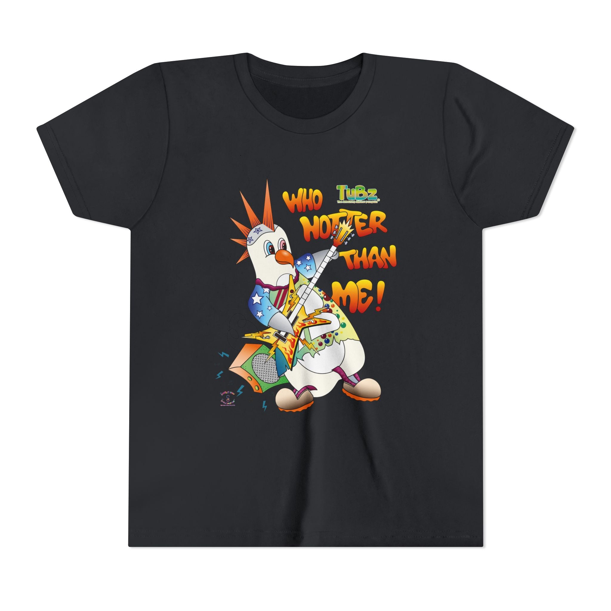 TuBz™ Rockstar Kids T-Shirt - "Who Hotter Than Me!" Graphic Tee | Smile Universe TuBz4Kidz Collection