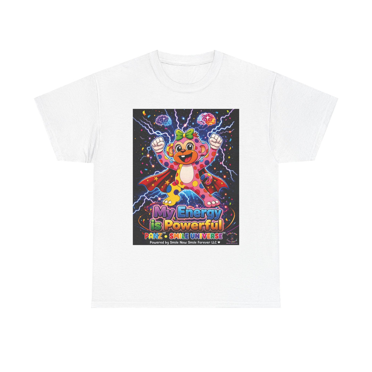 Panz™ Unisex Heavy Cotton™ Tee For Adult – "My Energy is Powerful" Graphic Tee | Smile Universe Collection