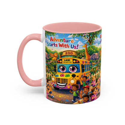 Lani™ Accent Coffee Mug (11oz & 15oz) – "Adventure Starts With Us!" Graphic