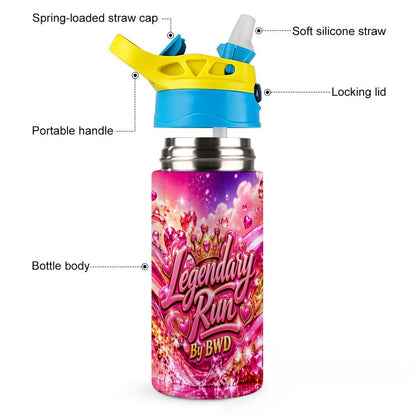 Legendary Run Water Bottle - Pink Heart Edition