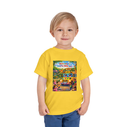 Lani™ Toddler Short Sleeve Tee – "Adventure Starts With Us!" Graphic