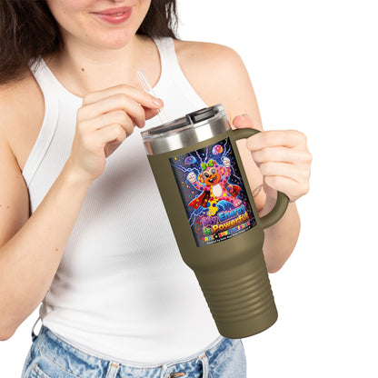 Panz™ Insulated Travel Mug 40oz – "My Energy is Powerful" Graphic Tumbler | Smile Universe Collection