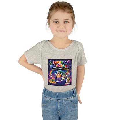 Smile Universe™ Infant Baby Rib Bodysuit – "Where Being Different is CELEBRATED!" Graphic