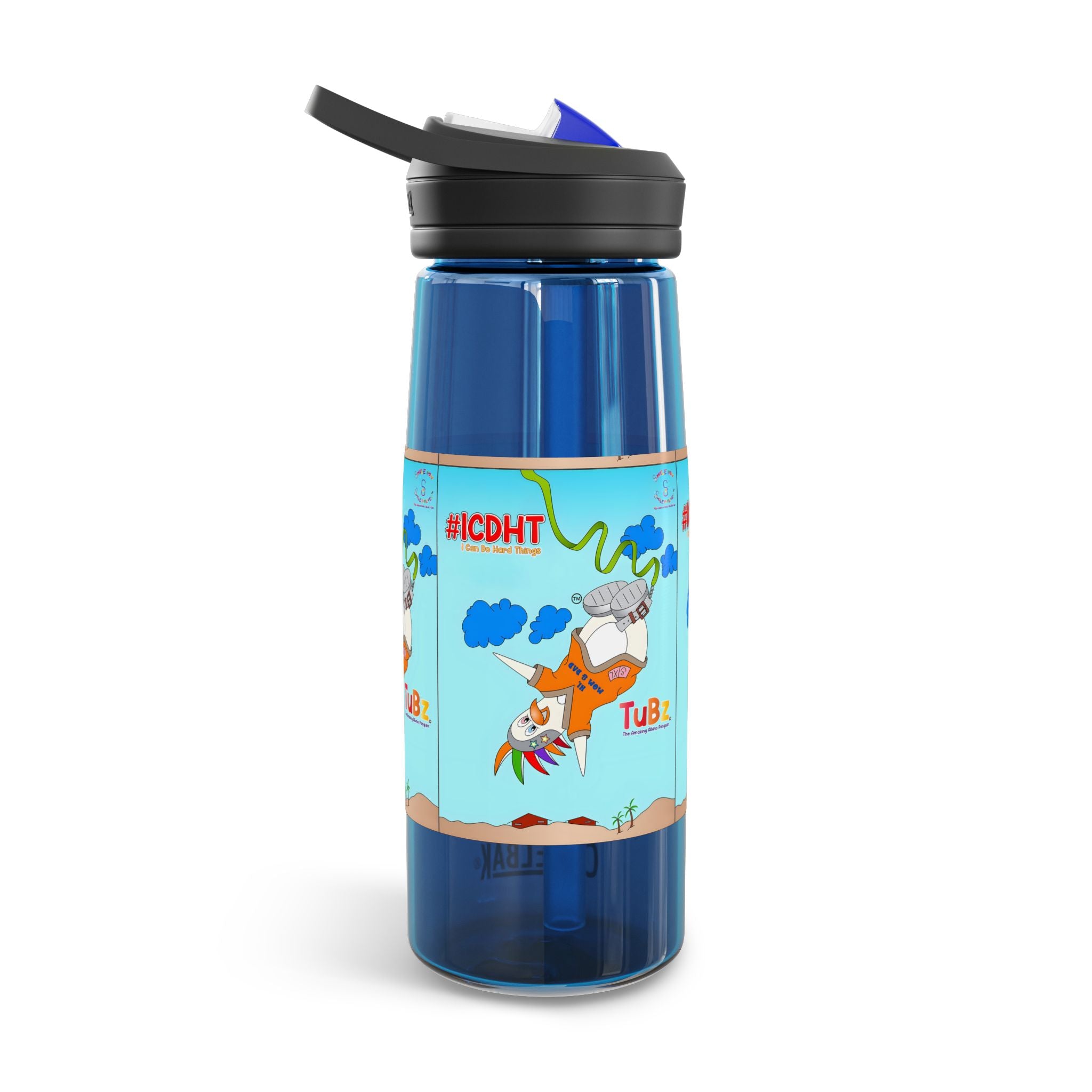 TuBz™ "I Can Do Hard Things" CamelBak Eddy® Kids Water Bottle - Spill-Resistant School Bottle