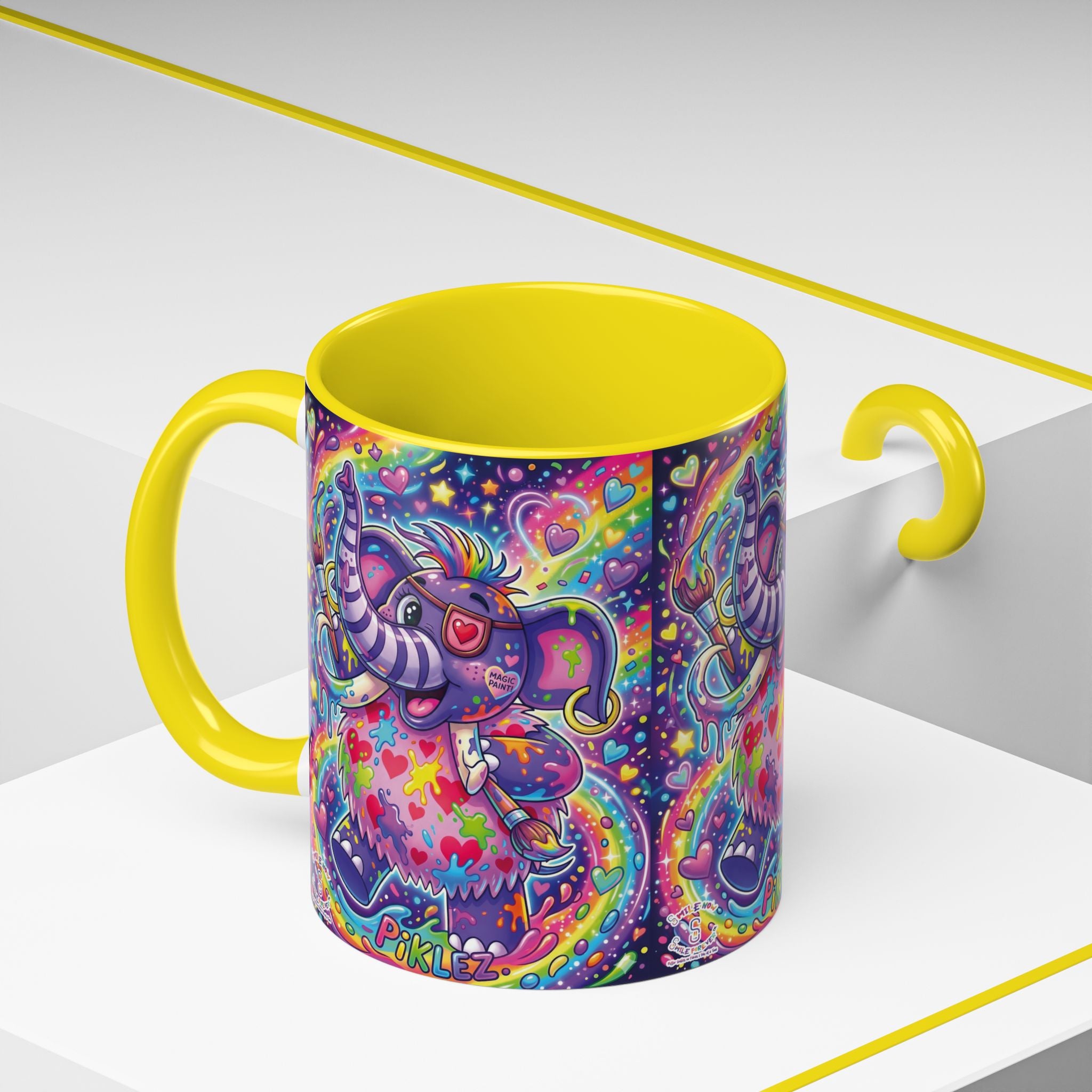 Piklez™ 15oz Ceramic Mug – "Magic Paint!" Graphic | Smile Universe Collection