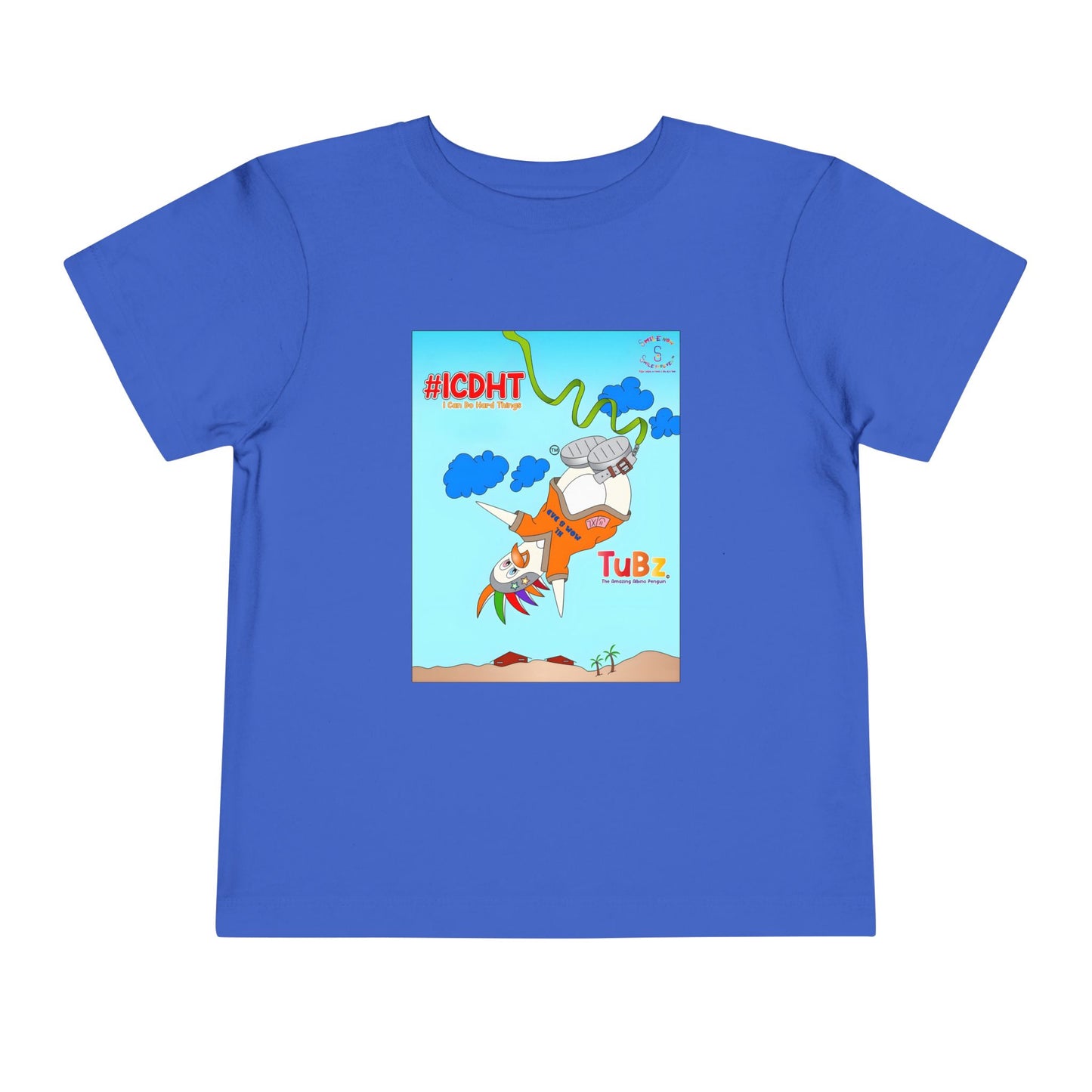 TuBz™ "I Can Do Hard Things" Toddler T-Shirt | Toddler Short Sleeve Tee  - Positive Kids Graphic Tee