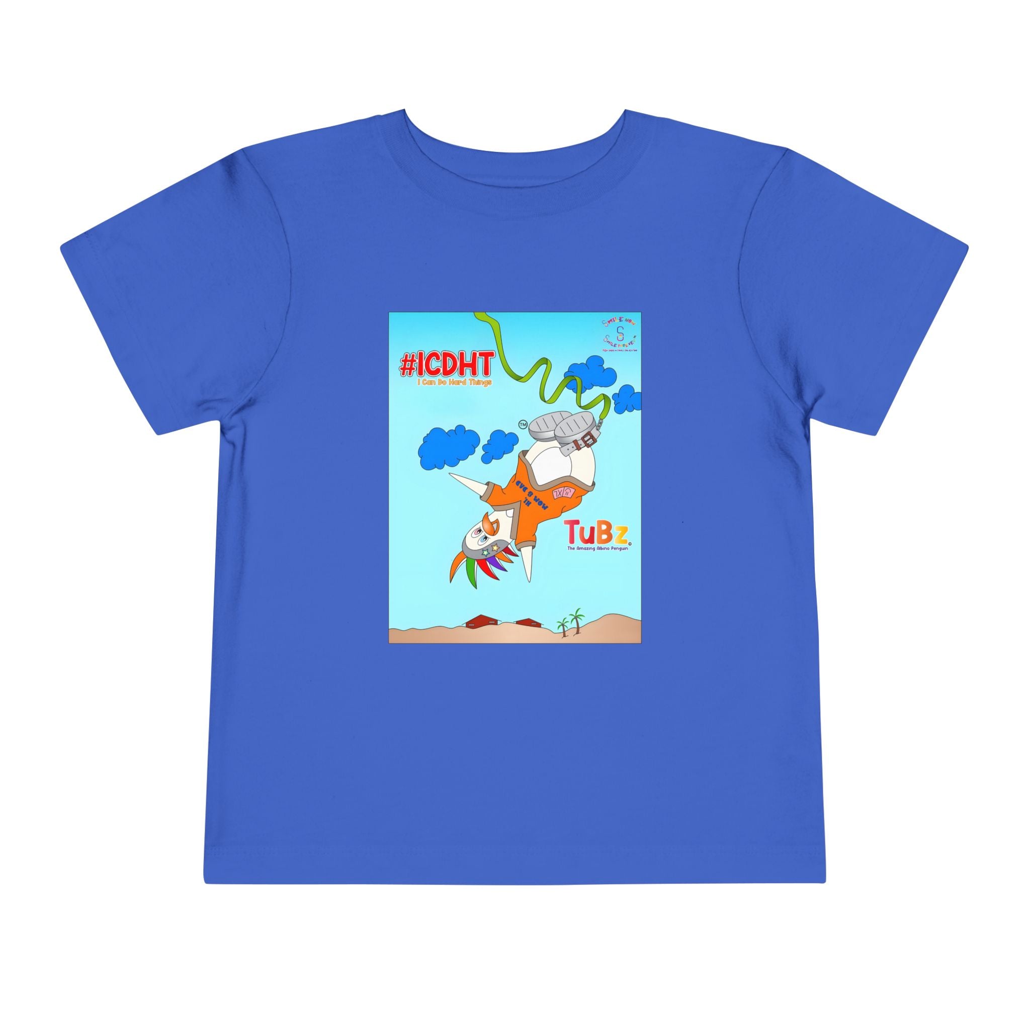 TuBz™ "I Can Do Hard Things" Toddler T-Shirt | Toddler Short Sleeve Tee  - Positive Kids Graphic Tee