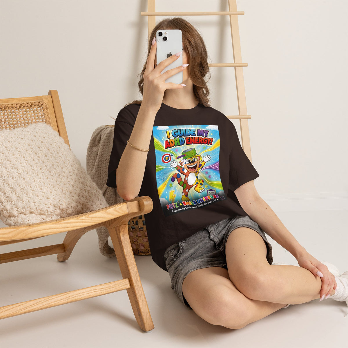 Potz™ Unisex Heavy Cotton™ Tee – "I Guide My ADHD Energy!" Graphic Tee | Smile Universe Collection