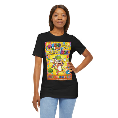 Potz™ Unisex Jersey Short Sleeve Tee – "My ADHD Brain is Full of Brilliant Ideas!" Graphic Tee | Smile Universe Collection