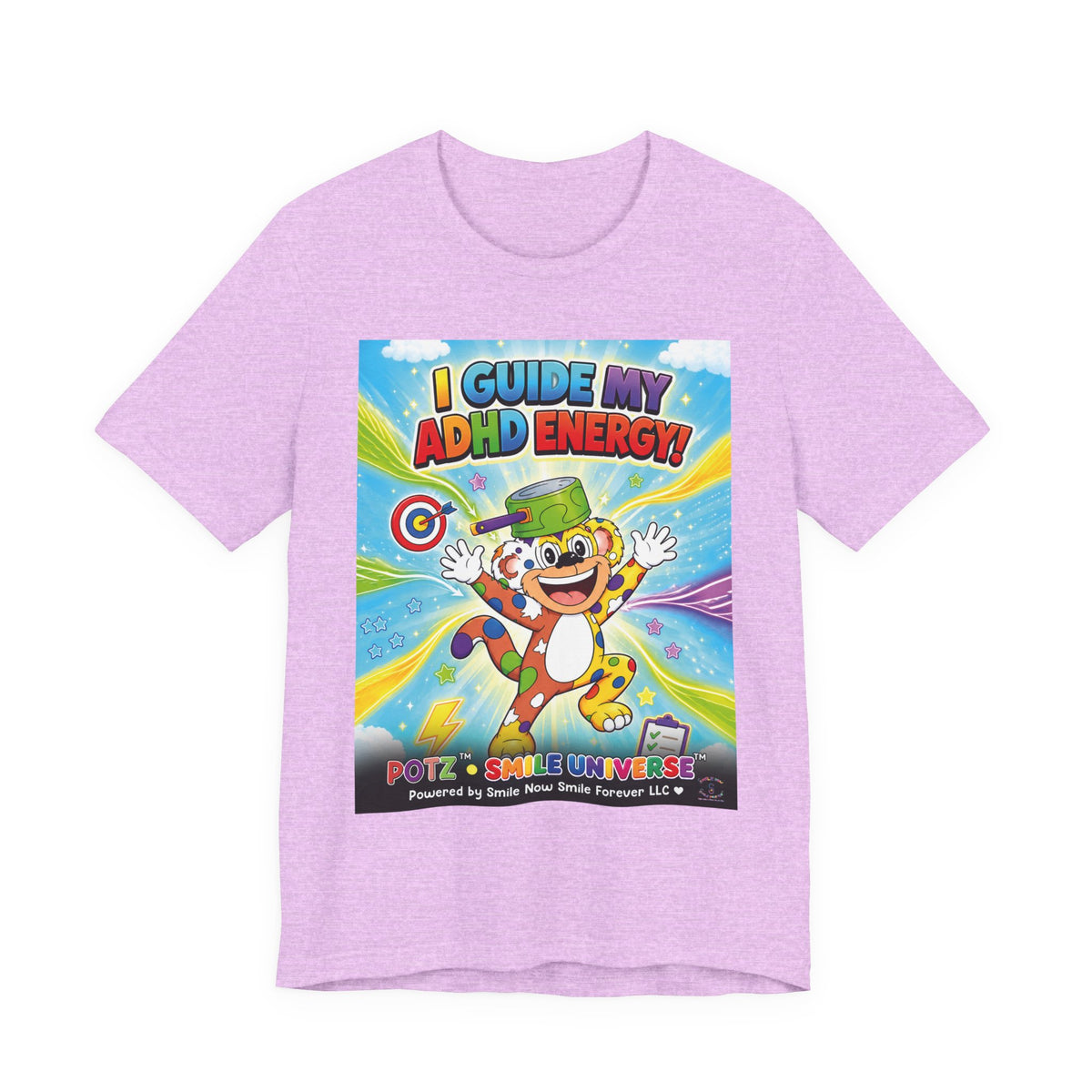 Potz™ Unisex Jersey Short Sleeve Tee – "I Guide My ADHD Energy!" Graphic Tee | Smile Universe Collection