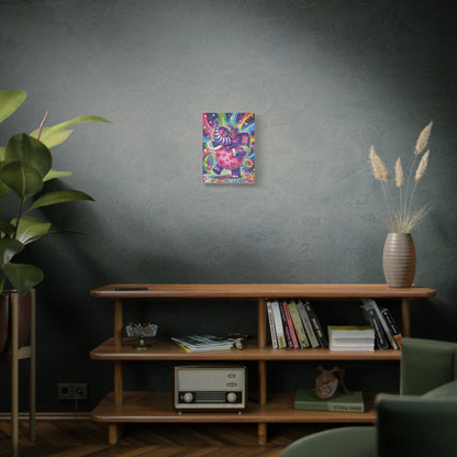 Piklez™ Matte Canvas, Stretched 1.25" – "Born to Celebrate!" Graphic Wall Art | Smile Universe Collection