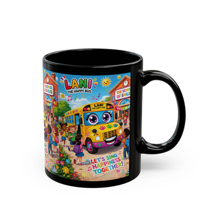 Lani™ Black Mug (11oz & 15oz) – "Let's Sing Happiness Together!" Graphic