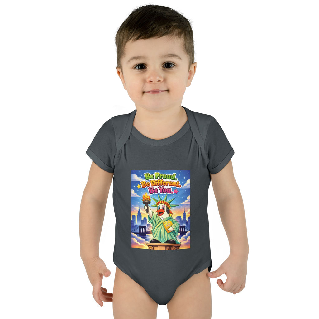 TuBz™ "Be Proud. Be Different. Be You." Infant Bodysuit - Inspirational Baby Onesie